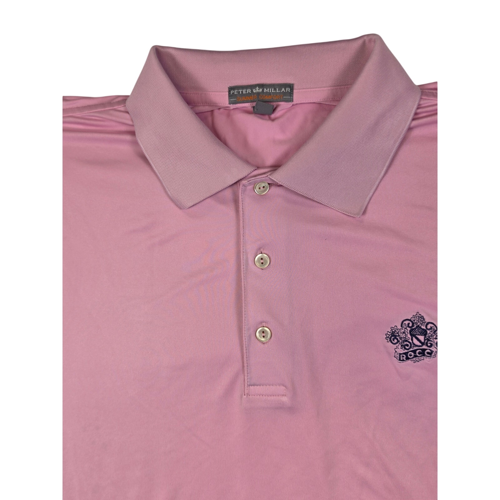 Peter Millar Summer Comfort Mens L Polo Shirt Golf Short Sleeve Pink — image 2 of 8